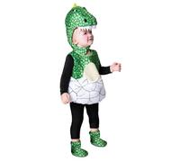 My Other Me - Disfraz de dinosaurio infantil unisex con sombrero, mono y cubrebotas en verde para niño talla 3-4 años. Despierta el instinto jurásico en cada fiesta.
