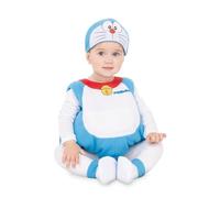 My Other Me - Disfraz de Doraemon para bebé unisex en azul y blanco con gorro, vestido, cola y patucos talla 0-6 meses. Dale un toque de alegría a cualquier ocasión especial