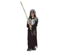 My Other Me - Disfraz de Ejecutor para niño con túnica con capucha y cinturón en negro y gris talla 7-9 años. Perfecto para causar escalofríos en Halloween