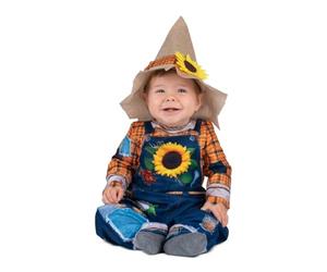 My Other Me - Disfraz de Espantapájaros unisex para bebé en azul y naranja con gorro y mono talla 12-24 meses.. Haz que tu pequeño sea el centro de atención en Halloween.