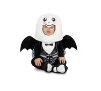 My Other Me - Disfraz de Fantasma para bebé unisex con traje, gorro, patucos y alas en blanco y negro talla 0-6 meses Atrapa las miradas en Halloween.