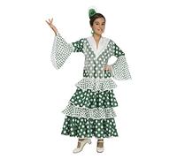 My Other Me - Disfraz de flamenca feria para niña, 10-12 años, color verde (Viving Costumes 203867)