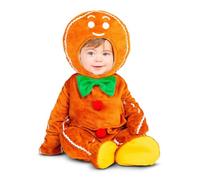 My Other Me - Disfraz de Galleta de jengibre unisex para bebé en marrón con gorro, mono y patucos talla 12-24 meses. Dulzura irresistible para cualquier ocasión.