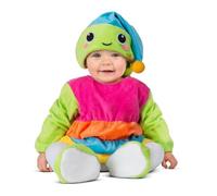 My Other Me - Disfraz de Gusano unisex verde y rosa con gorro con luz, vestido y patucos para bebé talla 7-12 meses. Haz que tu pequeño brille en cualquier ocasión.