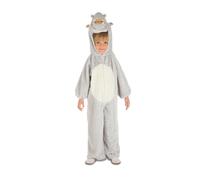 My Other Me - Disfraz de Hipopótamo bebé unisex con mono con capucha en blanco y gris talla 12-24 meses. Perfecto para un día de aventuras en la sabana africana