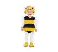 My Other Me - Disfraz de La Abeja Maya unisex bebé con body, alas, gorro con antenas y patucos en amarillo y negro talla 0-6 meses. Perfecto para tu pequeño explorador de la naturaleza