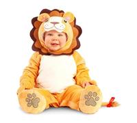 My Other Me - Disfraz de León unisex para bebé en amarillo con gorro, body y cola talla 0-6 meses. Una elección adorable para tus primeras fotos familiares