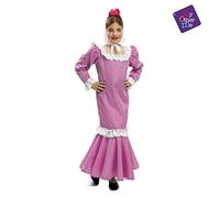 My Other Me - Disfraz de madrileña para niña, talla 7-9 años, color rosa (Viving Costumes MOM02152)