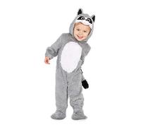 Disfraz para Bebés My Other Me Gris 7-12 Meses Mapache (3 Piezas) - Talla: 7-12 Meses