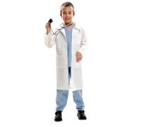 My Other Me - Disfraz de Médico unisex infantil con camisa, pantalón y bata en azul y blanco talla 7-9 años ¡Transforma cada juego en una gran aventura médica!