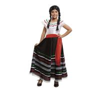 My Other Me - Disfraz infantil Mexicana Ranchera con vestido y fajín Talla 10-12 años