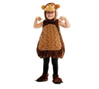 My Other Me - Disfraz de Mono unisex para bebé en color marrón con gorro, vestido y cubrepiés talla 12-24 meses ¡Déjate llevar por la jungla del juego!
