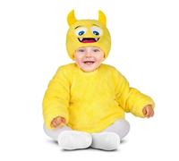 My Other Me - Disfraz de Monstruo unisex para bebé con gorro y mono reversibles en amarillo y azul talla 12-24 meses. Aporta un toque adorable a cualquier festín.