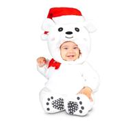 My Other Me - Disfraz de Oso para bebé unisex blanco con gorro, mono y patucos talla 12-24 meses. Haz que tu pequeño sea el oso más adorable del bosque.