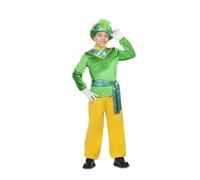 My Other Me - Disfraz de Paje para infantil unisex en amarillo y verde con gorro, camisa, cinturón y pantalones talla 3-4 años. Perfecto para un carnaval lleno de magia