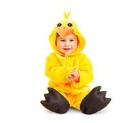 My Other Me - Disfraz de Pato unisex para bebé en amarillo con mono con capucha, patucos, cola y caja de sonido talla 12-24 meses. Perfecto para fotos inolvidables en familia