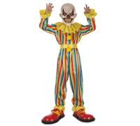 My Other Me - Disfraz de Payaso Diabólico colorido para niño unisex con mono, cinturón y máscara talla 10-12 años ¡Aterradoramente divertido para Halloween!