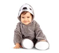 My Other Me - Disfraz de Perezoso unisex para bebé con body y cubrebotas en gris talla 12-24 meses. Perfecto para un día de juegos inolvidable