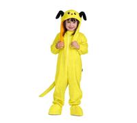 My Other Me - Disfraz de Perro unisex infantil con mono, gorro con movimiento de orejas, patucos y cola en amarillo talla 3-4 años. Perfecto para ser el amigo más fiel en cualquier aventura