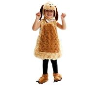 My Other Me - Disfraz de Perro unisex para bebé en marrón con gorro, vestido y cubrepiés talla 12-24 meses ¡Perfecto para momentos de juego llenos de ternura!