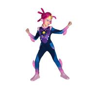 My Other Me - Disfraz de princesa Cece para niña en azul y rosa con diadema, mono y cubrebotas talla 10-12 años. Llénate de magia y colores en tus aventuras más vibrantes