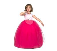 My Other Me - Disfraz de Princesa para niña con vestido rosa, guantes y cancán talla 5-6 años. Perfecto para crear momentos mágicos en cada juego de fantasía