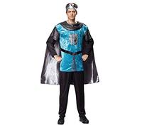 My Other Me Me-201245 Medieval Disfraz de príncipe para hombre, ajedrez, color blue, M-L (Viving Costumes 201245)