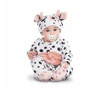 My Other Me - Disfraz de Vaca para bebé unisex con gorro, mono, rabo y chupete en blanco y negro talla 0-6 meses. Perfecto para una sesión de fotos inolvidable