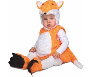My Other Me - Disfraz de Zorro unisex para bebé en color naranja con vestido, gorro, patucos y cola talla 12-24 meses. Perfecto para despertar sonrisas en cualquier ocasión
