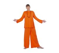 My Other Me - Disfraz Discípulo hombre, talla M-L. Incluye camisa naranja de manga larga y cuello redondo, pantalón ancho a juego y collar de cuentas oscuras. Inspirado en vestimenta espiritual.