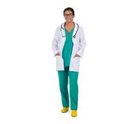 My Other Me - Disfraz Doctora Mujer, talla M. Incluye chaqueta blanca con bolsillos, casaca y pantalón largo verde. Profesional, cómodo y con estilo.