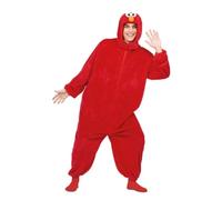 My Other Me - Disfraz Elmo Adulto Unisex, talla M-L. Incluye mono rojo con elástico en puños y tobillos y cremallera frontal, gorro con ojos saltones y nariz naranja.