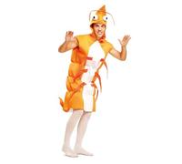 My Other Me - Disfraz Gamba Hombre, talla M-L. Incluye vestido sin mangas naranja y blanco con capucha, ojos grandes, antenas largas, patas sobresalientes y aguijón.