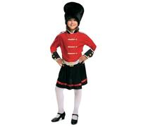 My Other Me - Disfraz Guardia Inglesa niña, talla 7-9 años. Incluye sombrero, camisa roja con botones dorados, puños, charreteras y cuello negro, cinturón blanco y falda con franja roja.