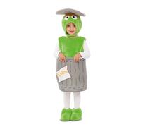 My Other Me - Disfraz infantil de Oscar el Gruñón con vestido, cubo de basura, gorro y cubrepiés en gris y verde talla 3-4 años. Perfecto para fiestas temáticas y diversión sin fin