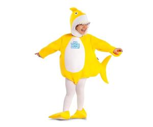 My Other Me - Disfraz infantil de Tiburón amarillo unisex con body, sombrero y patucos talla 3-4 años. Embárcate en una aventura oceánica llena de risas