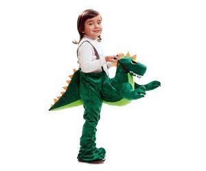 My Other Me - Disfraz infantil unisex de Dinosaurio con pantalón verde talla 7-9 años. Explora un mundo prehistórico lleno de aventuras