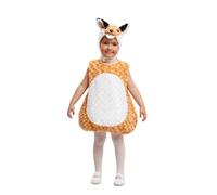 My Other Me - Disfraz infantil unisex de Zorro con gorro y vestido en blanco y naranja para niño talla 3-4 años. Perfecto para disfrutar de un día lleno de aventuras y naturaleza
