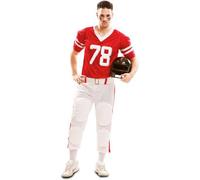 My Other Me - Disfraz de jugador de rugby para hombre, M-L, color rojo (Viving Costumes 202135)