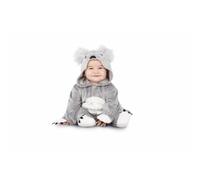 My Other Me - Disfraz Koala bebé unisex, talla 7-12 meses. Incluye monog ris con patas blancas, garras negras, y con capucha orejas pomposas, ojos negros y nariz redonda.