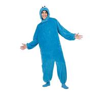 My Other Me - Disfraz Monstruo de las Galletas adulto unisex, talla M-L. Incluye traje azul peludo con puños elásticos y gorro con ojos saltones. ¡Licencia oficial Sesame Street!
