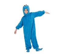 My Other Me - Disfraz Monstruo de las Galletas infantil unisex, talla 3-4 años. Incluye mono azul peludo con capucha y ojos cosidos en forma de bolas.