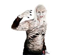 My Other Me - Disfraz para adulto de Monstruo unisex. Incluye camiseta estampada en blanco talla L. Da un toque espeluznante a tus eventos temáticos