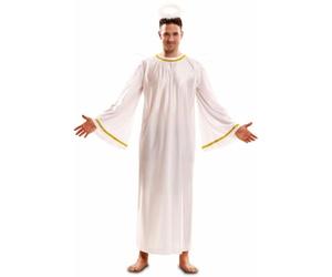 My Other Me - Disfraz para adulto unisex de Ángel blanco con túnica con alas talla M/L. Perfecto para deslumbrar con luz celestial en fiestas y eventos especiales