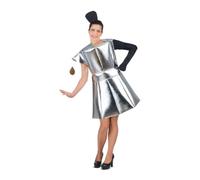 My Other Me Disfraz para Adultos Cafetera Plateado (4 Piezas)