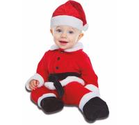 My Other Me - Disfraz para bebé de Papá Noel con mono, cinturón y gorro, hechos de algodón, en blanco y rojo talla 12-24 meses. Haz sonreír a todos con la dulzura de tu pequeño Santa.