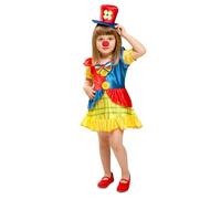 My Other Me - Disfraz para bebé niña de Payasa con vestido, sombrero y pajarita en colores rojo y amarillo talla 12-24 meses ¡Añade un toque de diversión a cualquier celebración!