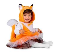 My Other Me - Disfraz para bebé niña de Zorro con vestido con capucha, cola y manoplas en color naranja talla 12-24 meses. Perfecto para un paseo por el bosque en otoño