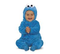 My Other Me - Pijama Disfraz Monstruo de las Galletas Bebé Unisex, talla 7-12 meses. Incluye un mono azul de agradable tela, gorra con rostro del personaje y velcro. Para Carnaval, cumpleaños, dormir