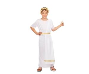 My Other Me - Disfraz para infantil de Romano unisex en blanco con túnica, manto y cinturón talla 3-4 años Revive la grandeza del Imperio Romano.